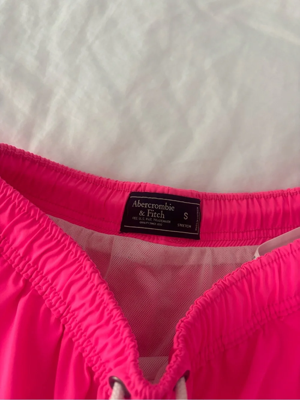 Abercrombie & Fitch Hot Pink Men's Swim Shorts with Drawstring